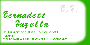 bernadett huzella business card